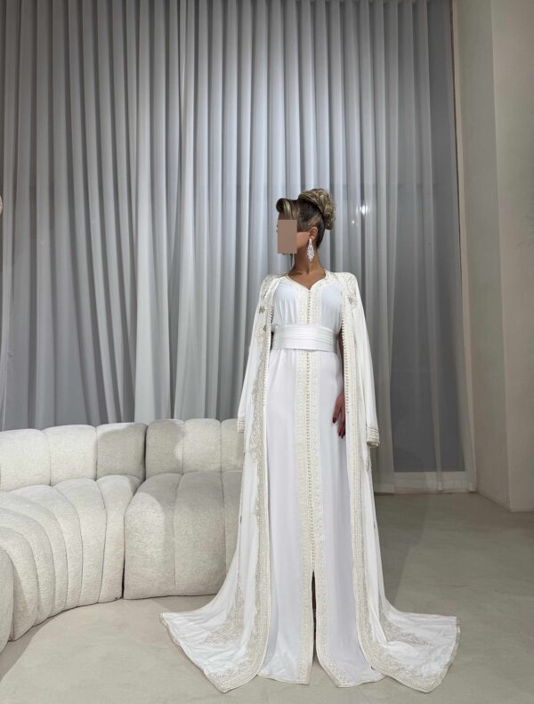 T01 - Bridal Takchita with Embroidery - Image 3