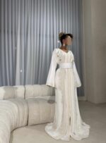 T01 - Bridal Takchita with Embroidery - Image 2