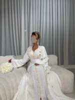 T01 - Bridal Takchita with Embroidery - Image 7