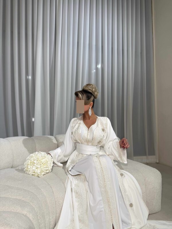 T01 - Bridal Takchita with Embroidery - Image 6