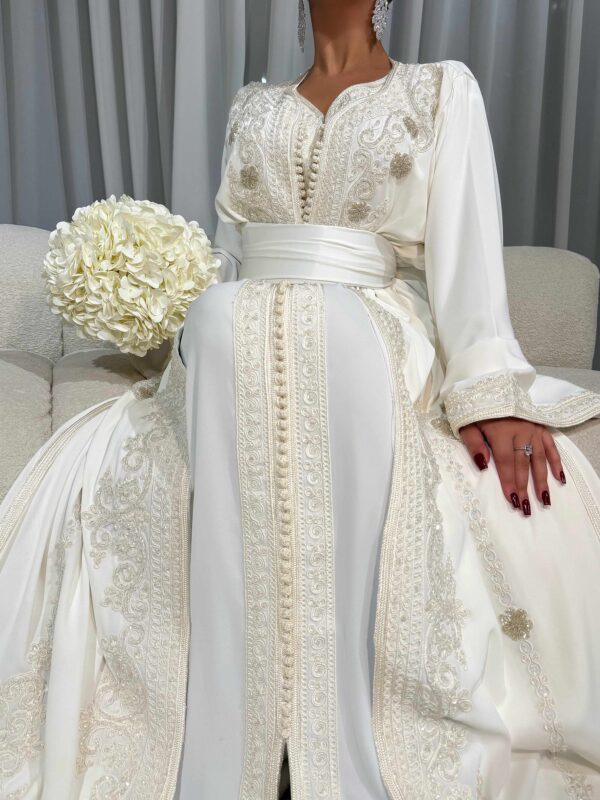 T01 - Bridal Takchita with Embroidery - Image 4