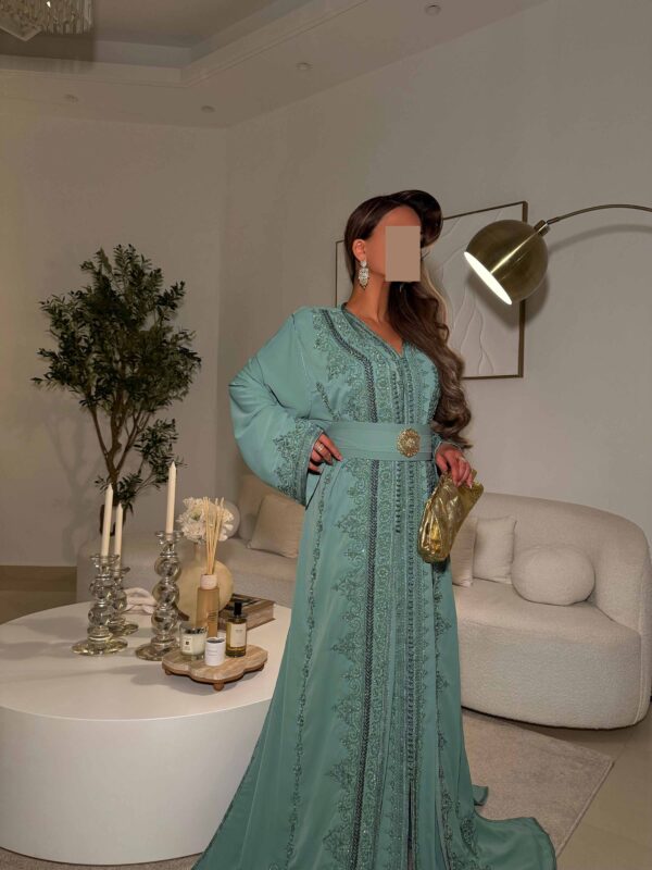 ⁦T03 - Bridal Takchita with Embroidery⁩ - الصورة ⁦6⁩