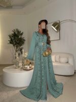 ⁦T03 - Bridal Takchita with Embroidery⁩ - الصورة ⁦4⁩